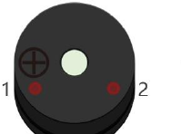 Official manual photo of a small round active buzzer.