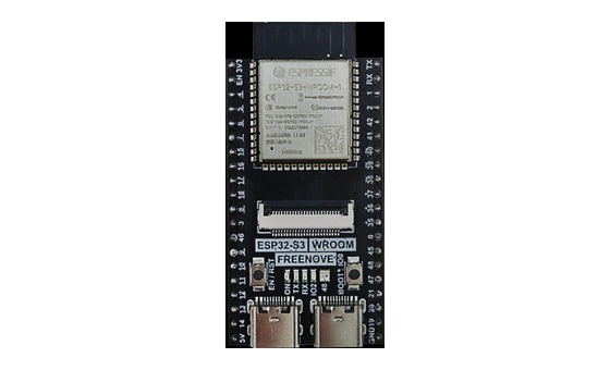 Official manual photo of the ESP32-S3 development board.