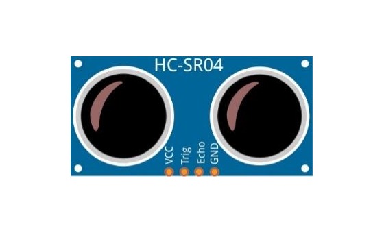 Official manual image of the HC-SR04 ultrasonic distance sensor.